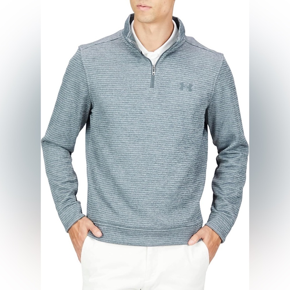 NWT- Under Armour Men's Storm SweaterFleece Quarter Zip  COLOR: Pitch Gray